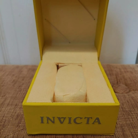 Invicta Yellow Classic Wave Empty Watch Box Case - Picture 2 of 6